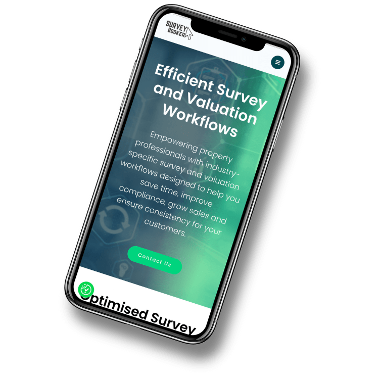 Survey Booker Built for Surveyors, Loved by Surveyors - Phone image