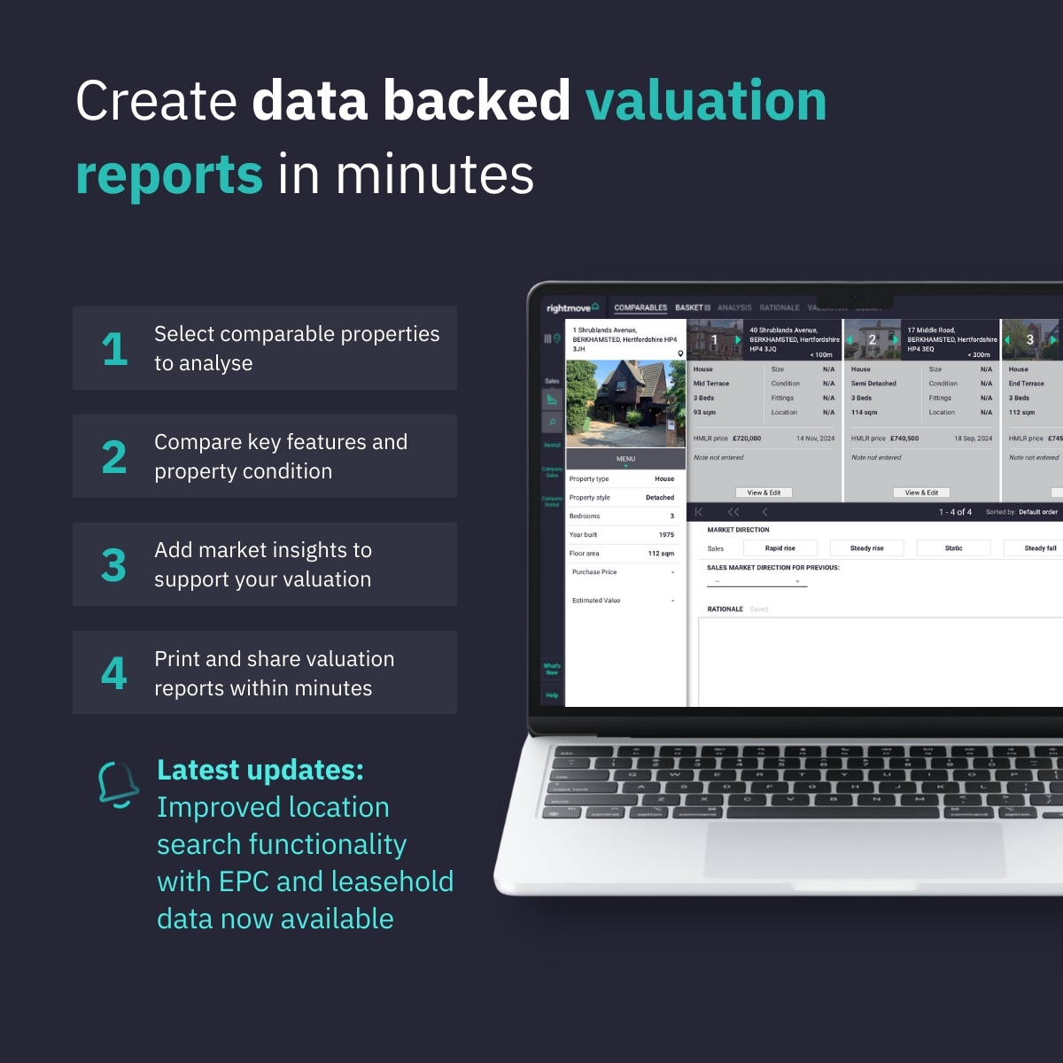 Rightmove SCT data-backed valuation reports