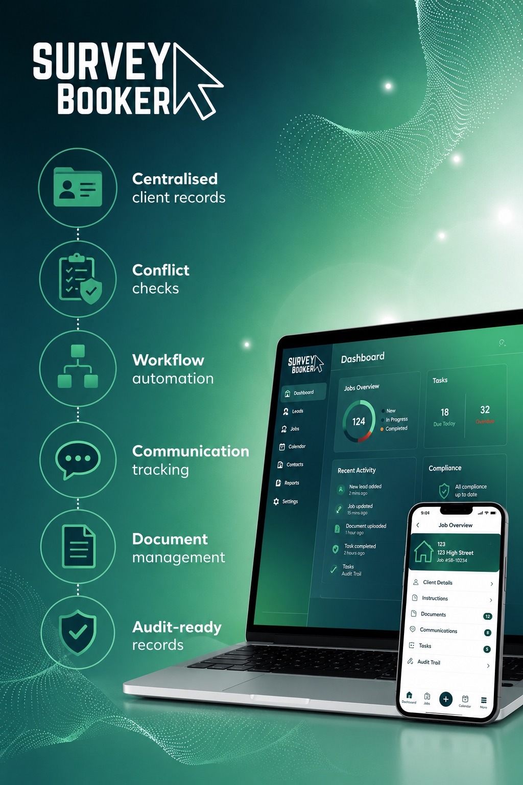 Survey Booker compliance and audit-ready records
