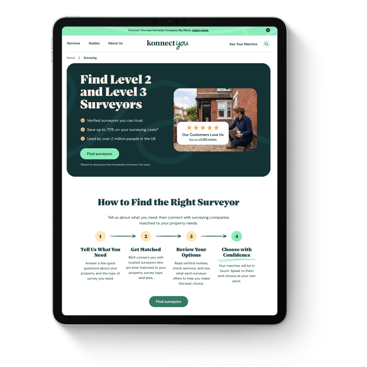 Konnect You property marketplace displayed across digital devices