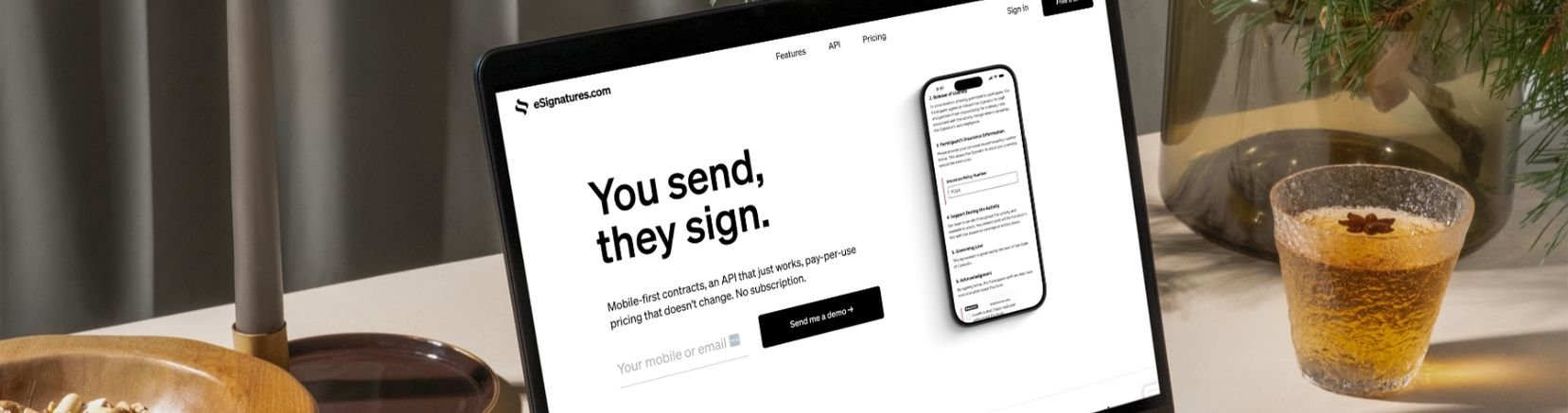 eSignatures.com electronic signature integration with Survey Booker